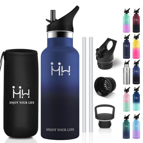 500ml Stainless Steel Water Bottle for Kids and Girls, Seamless Design, Easy To Clean, Bicycle-Friendly, Thermos, Coffee, Carbonated Drinks, Stylish,