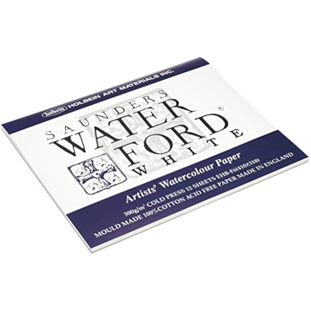 Holbein Waterford Waterford Watercolor Paper EHB-F6 White Medium 300g F6 Size Block Type 12 Sheet...
