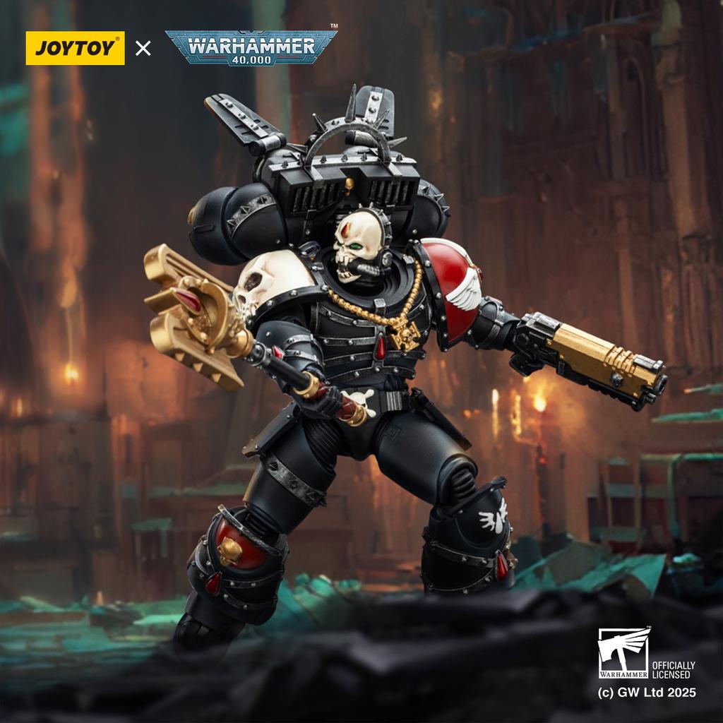 [Vorverkauf] JOYTOY 1/18 Actionfigur Warhammer 40K Blood Angels Lemartes Mit Sprungrucksack,Blutiger Crozius Absolver Boltpistole Spielzeug