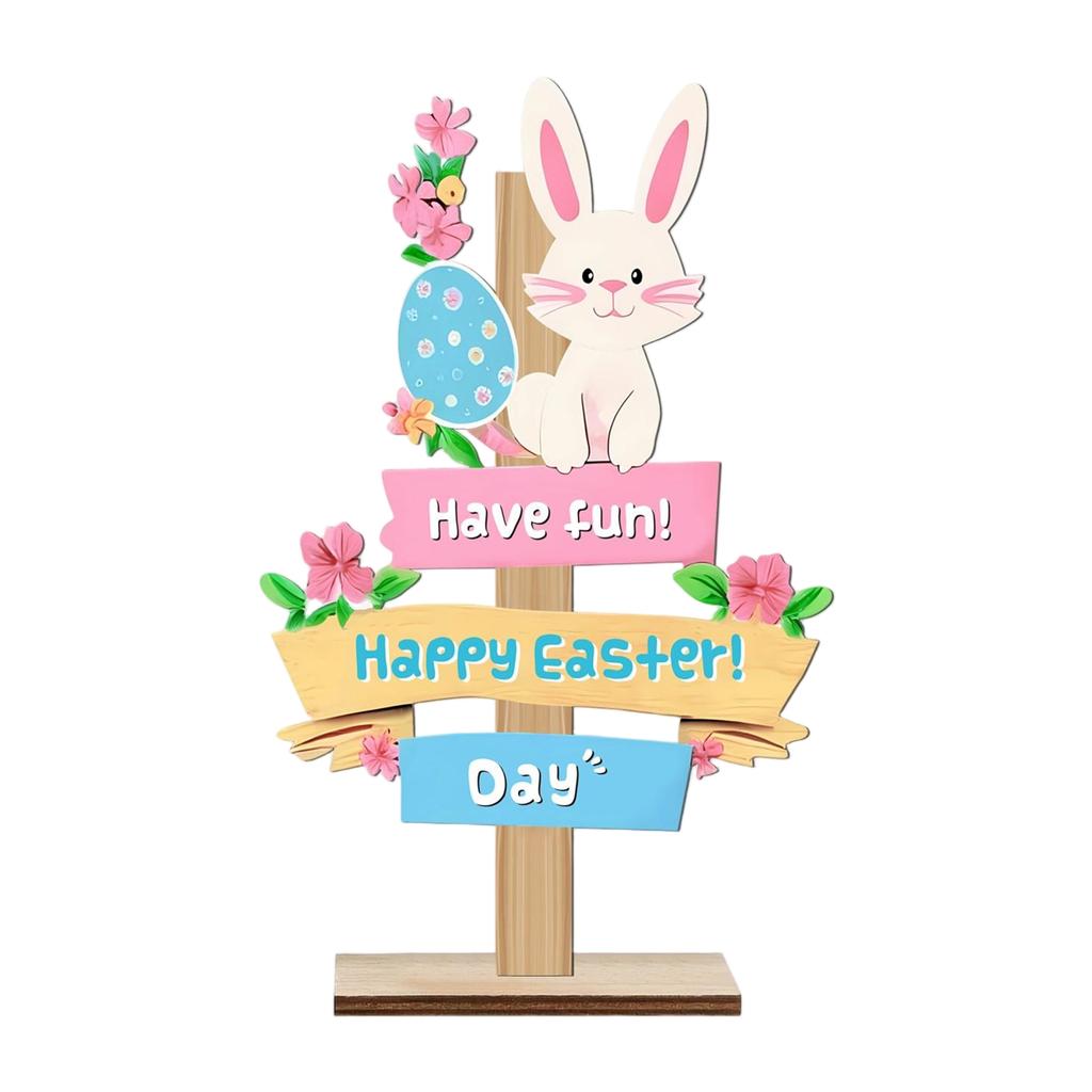 Colorful Desktop Decoration Easter Wooden Ornament