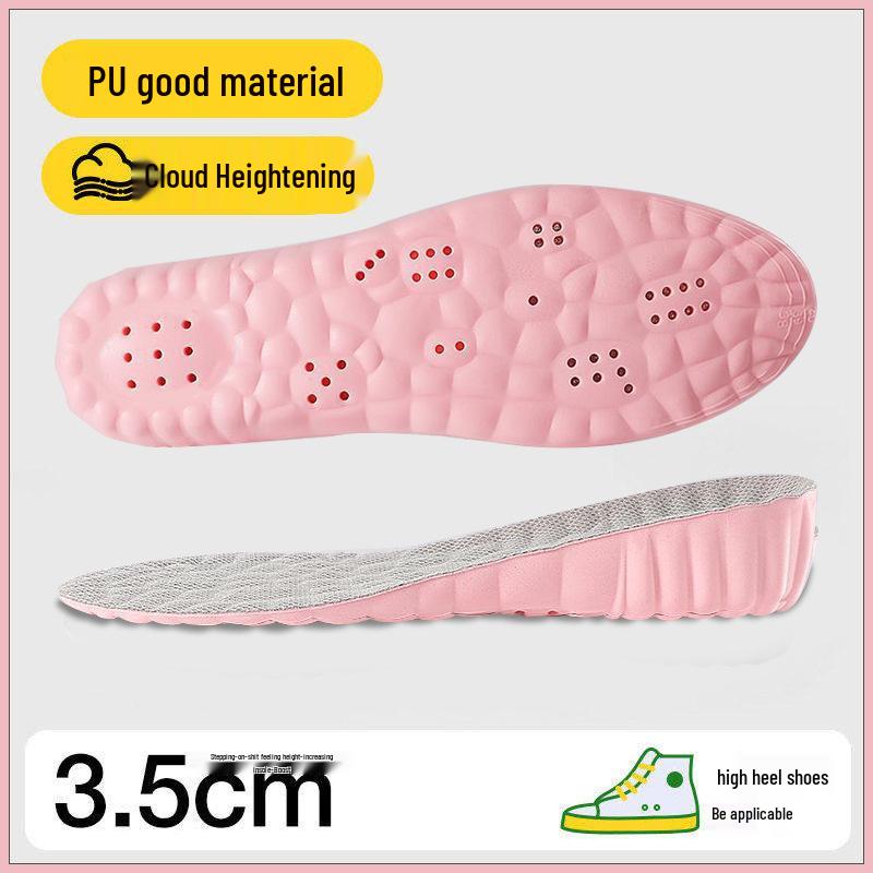 Anti-Odor Air Cushion Height Increasing Insoles for Men & Women – Thick, Non-Collapsing, Invisible Elevation Pads