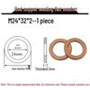 Annealed Red Copper Gasket Washer Pad for Sealing Fastener, M4-M34