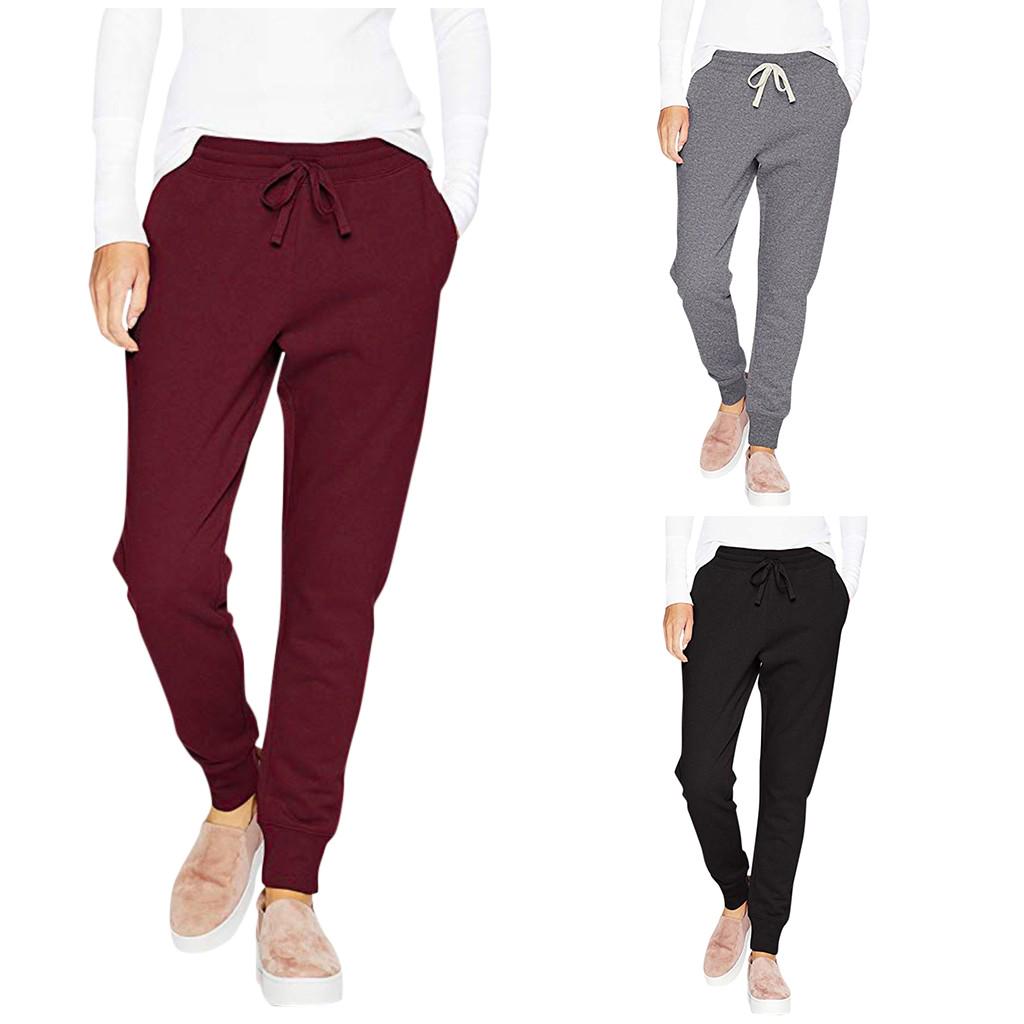 

Модные женские уличные повседневные однотонные брюки с уздечкой, спортивные брюки