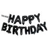 Black Latex Aluminum Foil Happy Birthday Balloons Set Baby Shower Globos For Boys Girls Birthday Party Decorations Supplies