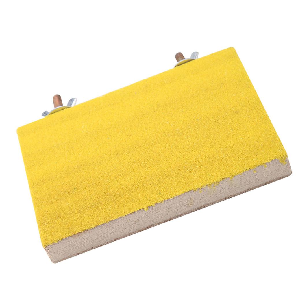 Stojak z grzędą dla ptaków Platforma Zabawka Plac zabaw do szlifowania pazurów dla papugi, chomika, wiewiórki (Żółty)