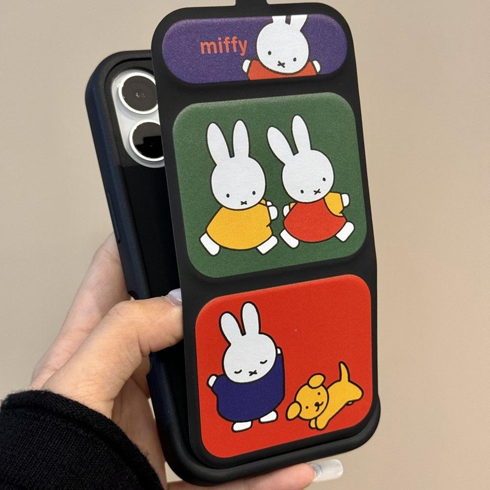 Ins Cartoon Cute Little White Rabbit for IPhone16promax New Model for Apple 15 Mobile Phone Case All Inclusive