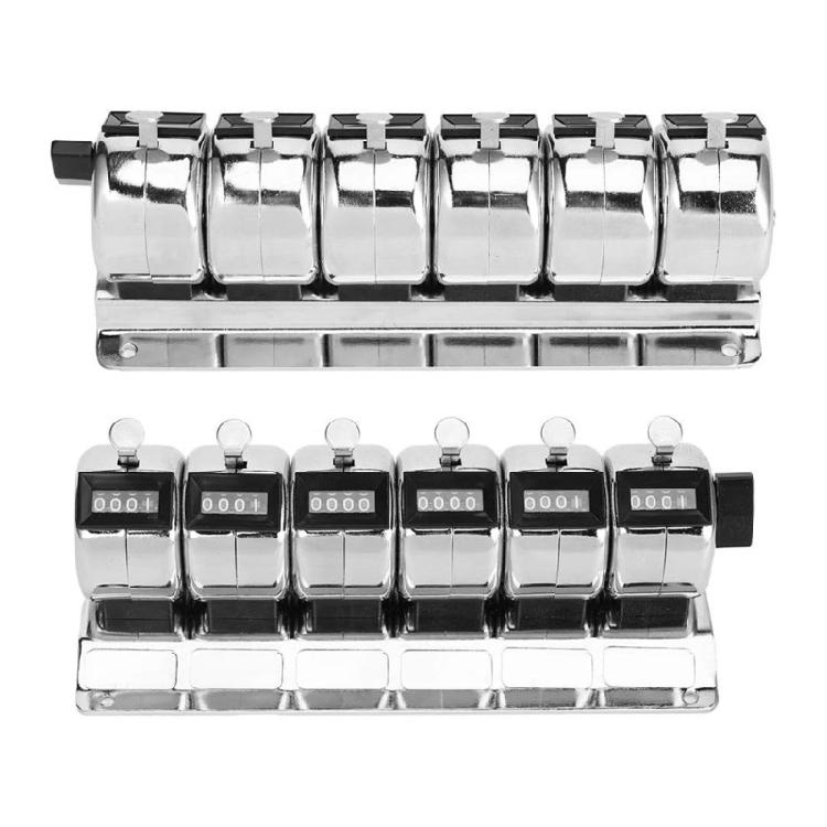 Stainless Steel Handheld Mechanical Counter Scratch Resistant Surfaces Count Rotating Resets For Inventory Management