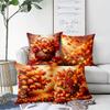 Home Decor Autumn Leaves & Basket Decorative Pillow Covers Pattern Cushion Cover Suitable For Sofa Bedroom Car Pillow Cover