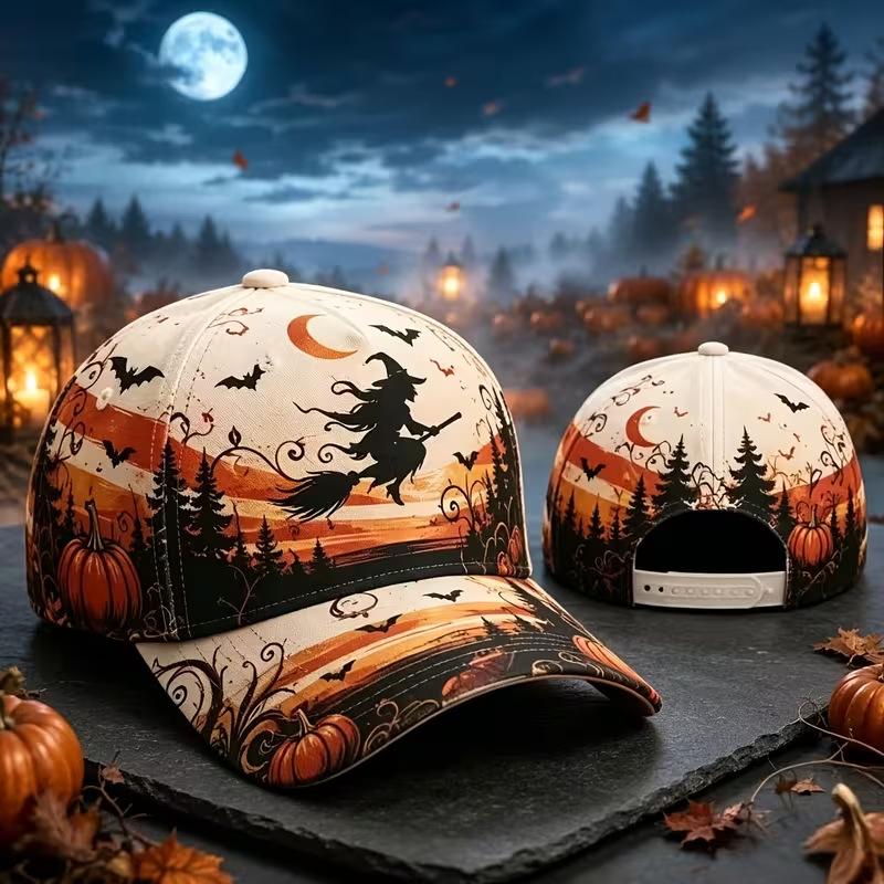 D Hot Sale Halloween Garden Morning Wear Baseball Cap Digital Printing Festival Celebration Pumpkin Cap