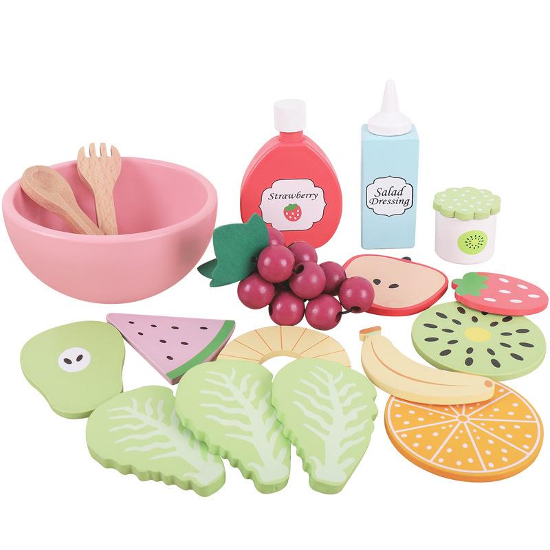 Wooden Children's Simulation Kitchen Ice Cream Car Baby Cognitive Play Toy