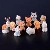 Creative Home Decor Resin Puppy Statue Mini Animal Miniature Dog Ornament Figurines Cake Decoration