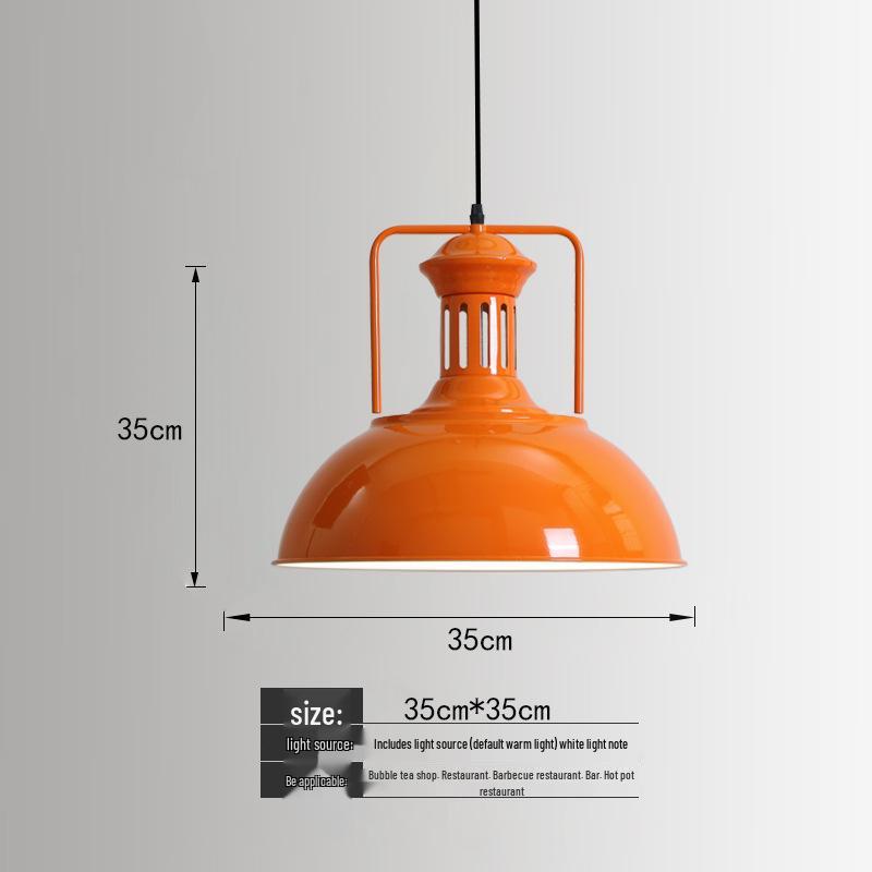 Orange Nordic Industrial Pendant Light for Restaurants & Bars