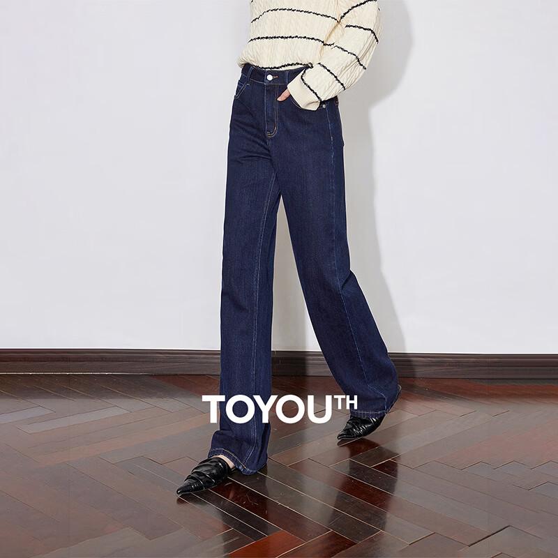 Women s Fleece-Lined High-Elastic Straight-Leg Denim Jeans 28