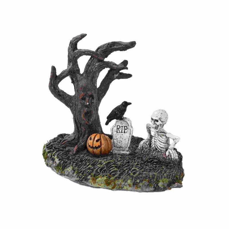 New Halloween landscape decoration, resin ornaments, creative ghost festival dead tree branches home desktop decorations