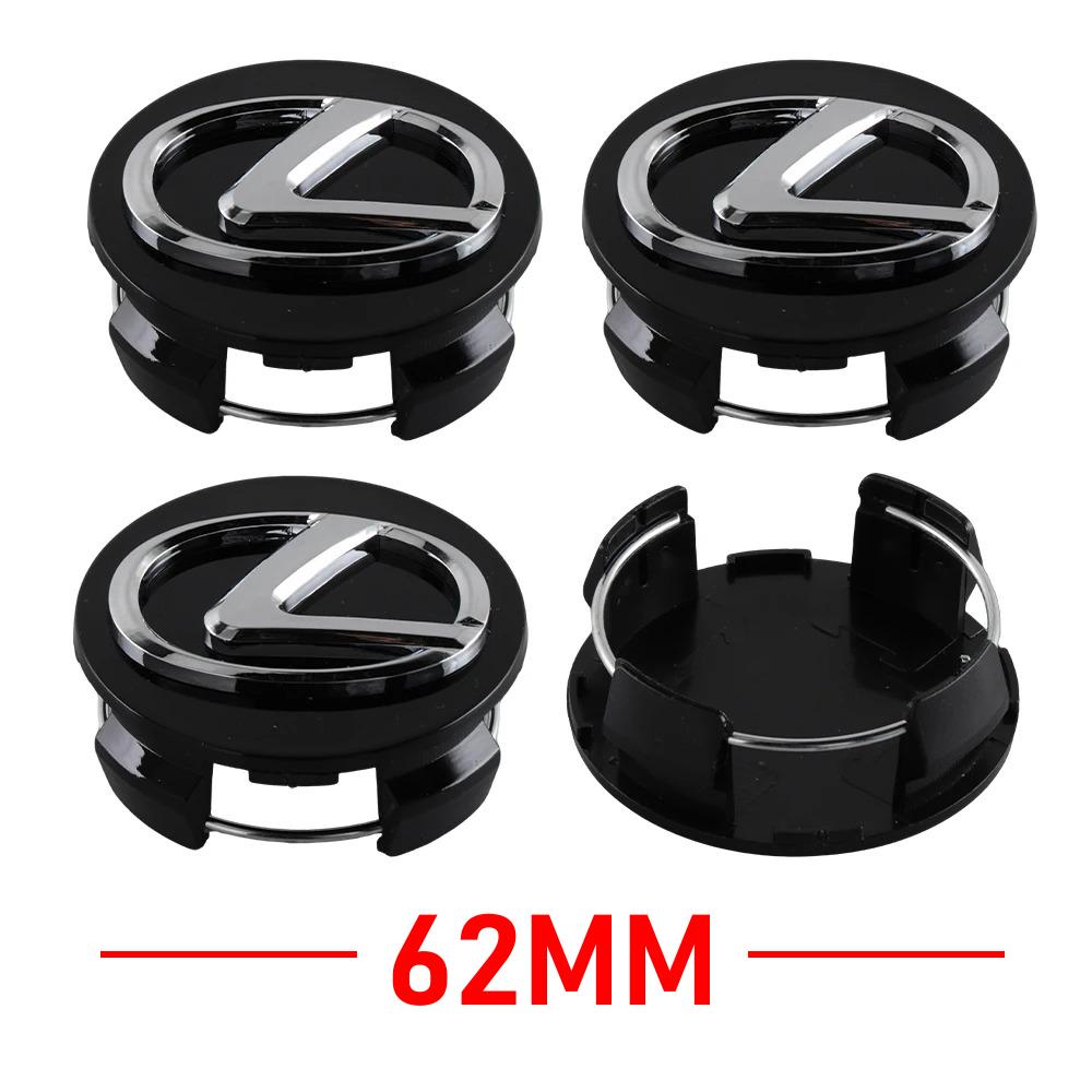 

4Pcs 62MM For Lexus LS IS350 ES300h ES300 IS250 IS220d NX350h Car Styling Wheel Center Cap Emblem Hub Covers Outside Accessories чорний