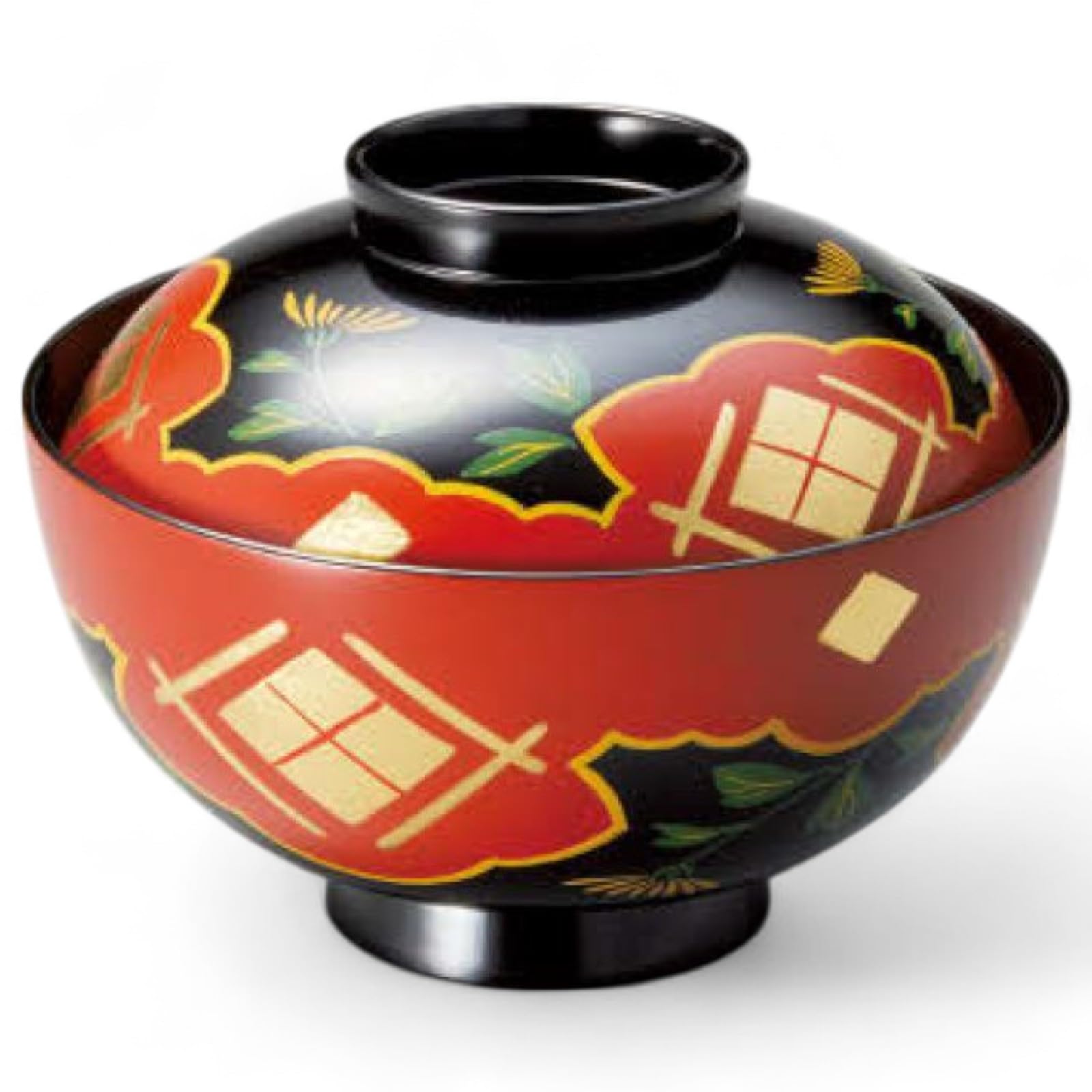 

Lacquerware with Genuine Made in Japan J-kitchens Bowl, Wooden, Hand-painted, Lacquer, PID-526639,
