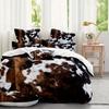 Brown Polka Dot Cow 3D Print Bedding Set Washable Comfortable Duvet Cover King Queen Twin Single Size Bithday Gift Bedroom Decor