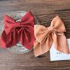 Korean Solid Color Bow Hair Clips Elegant Ribbon Hairpins Barrettes For Women Girls Headwear Baby Ornament Hair Accessories Gift