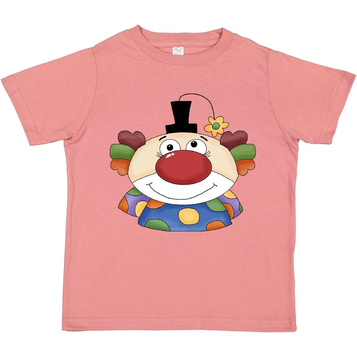 Inktastic Big Clown Face Toddler T-Shirt Child Preschooler Kid Clothing Apparel 100