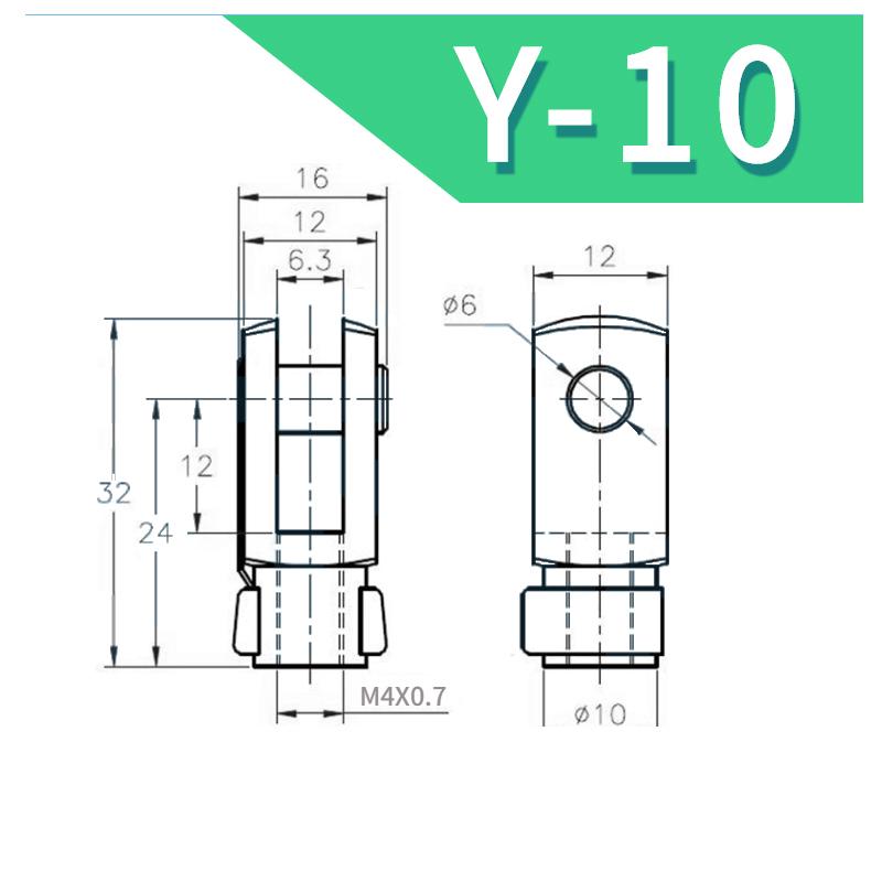 

Pneumatic SI Accessories installation accessories cylinder fittings ISO6431 Y-joint Y-10/16 Y-20 Y-25/32 Y-40 Y-50/63 Y-80/100 Y-10(M4X0.7)