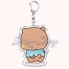Cute Bubu Love Dudu Yier Keychains Couple Bear Panda Keyrings for Accessories Bag Pendant Key Chain Jewelry Fans Lovers Gifts