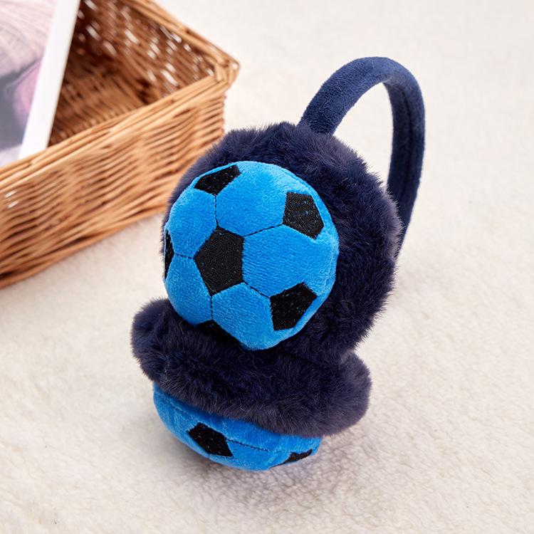 2021 Winter Cute Football-Design Children's Plush Earmuffs