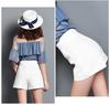 Women's Plus Size High Waist White A-Line Shorts - Slimming, Loose Fit, Wide Leg, Perfect for Spring/Summer Casual Wear