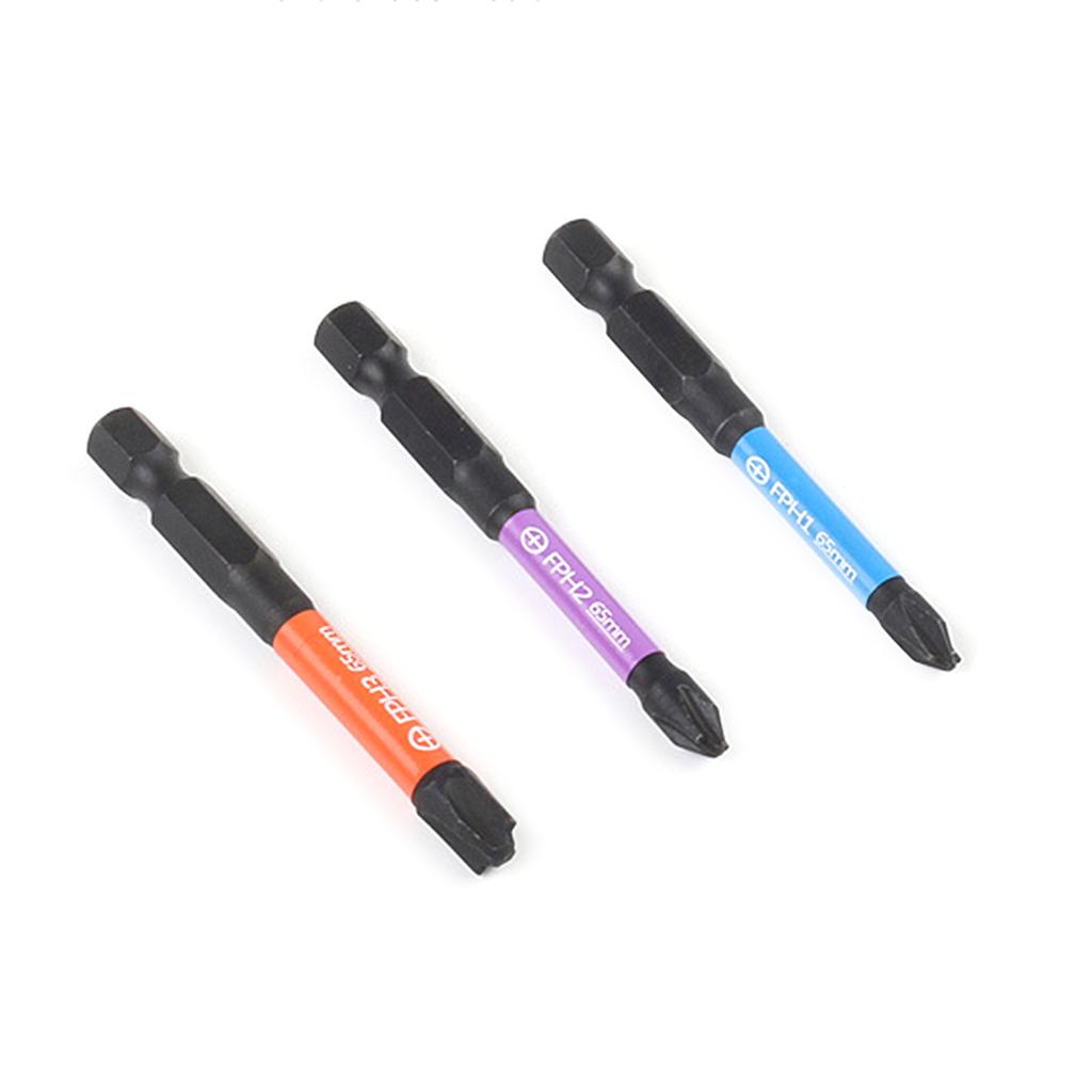 3Pieces Special Magnetism Cross Screwdriver Bit FPH1 FPH2 FPH3 Nutdrivers 65mm For Socket Switch Electrician Power Tool