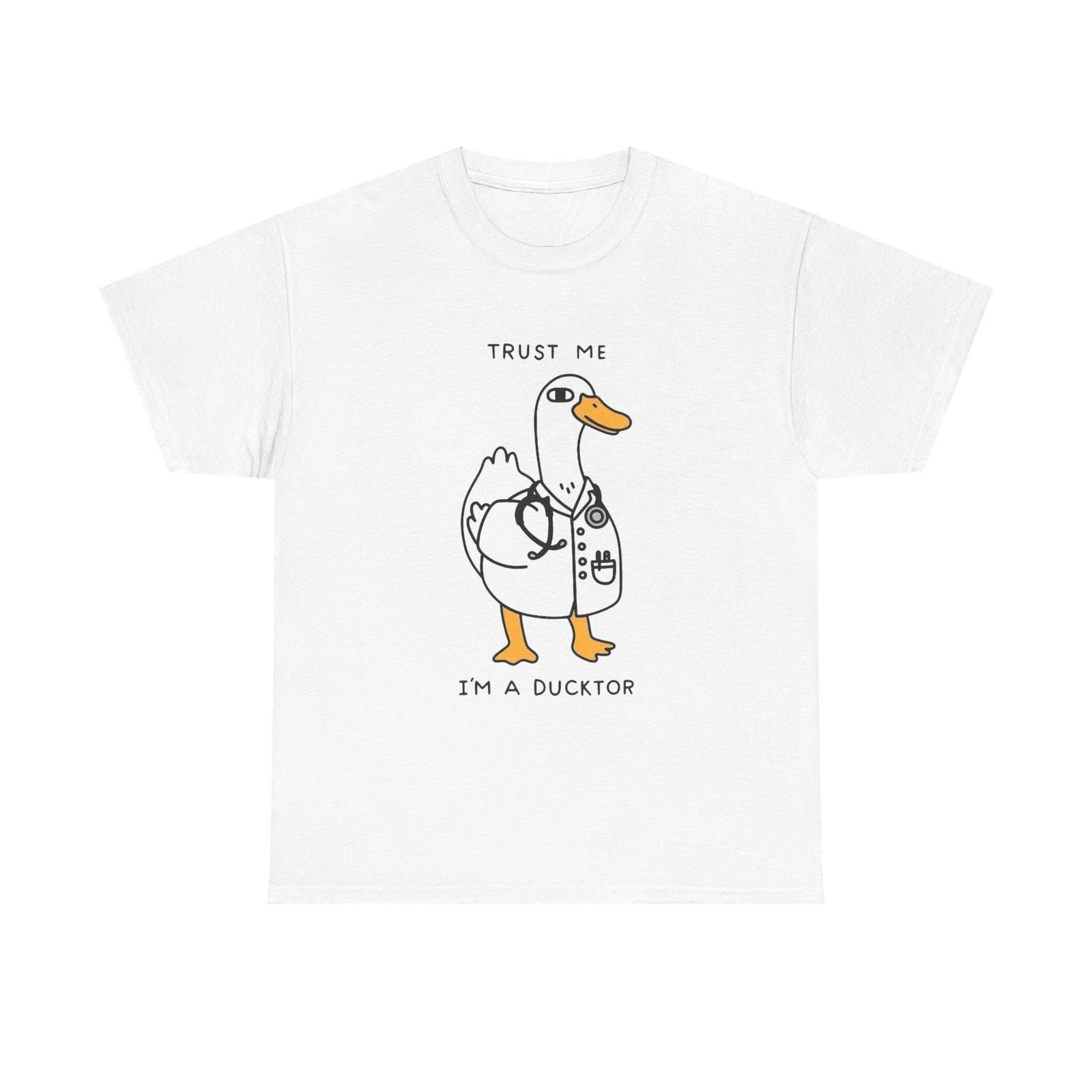 Trust Me I m A Ducktor Graphic T-Shirt Men s Women s Heavy Cotton Tee NEW GIFT 3XL