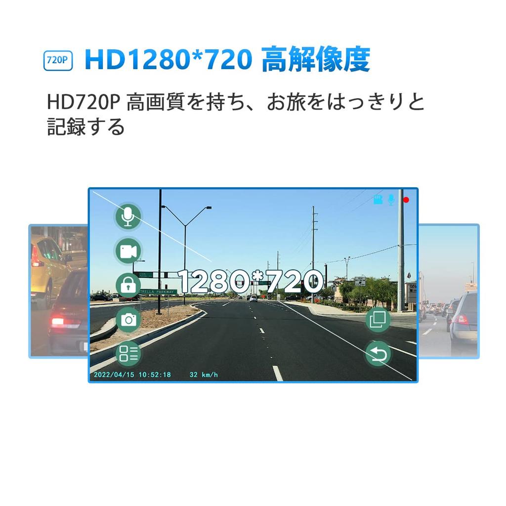 (DVR028S) XTRONS Drive Recorder for Android Models HD720P Continuous Recording Built-in Microphone Recording 140°