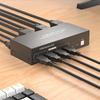 Metal HDTV Switcher For Double Monitors 4 USB3.0 Hubs Seamless Input Switching Enhances Productivity
