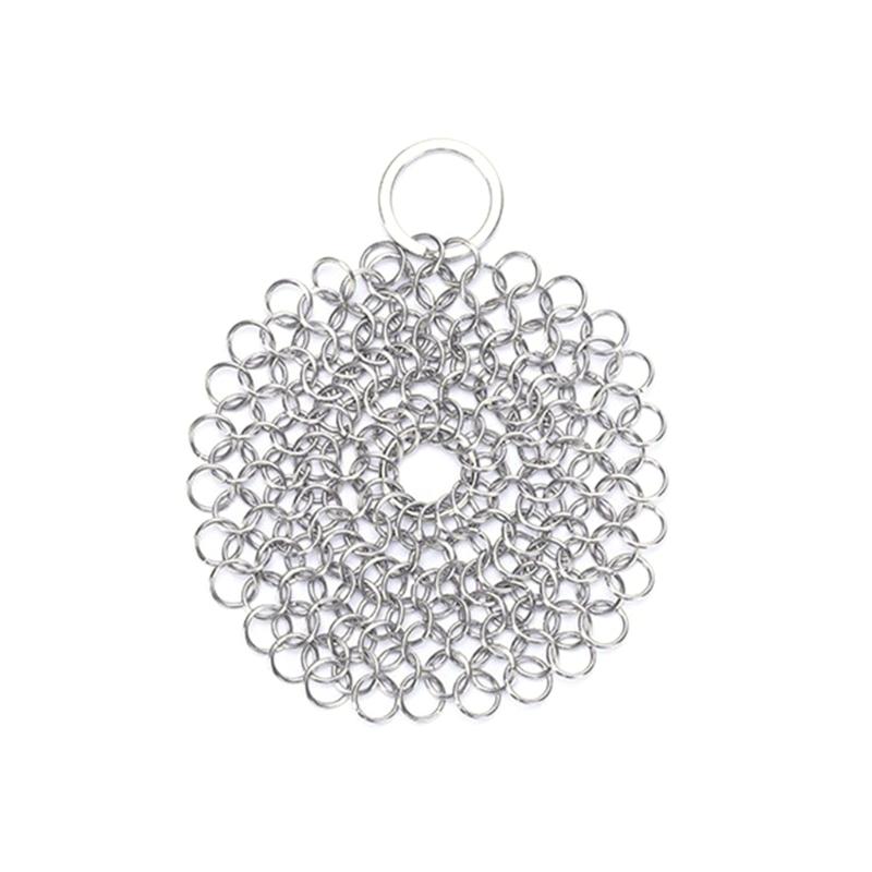 

Square/Round Shape Pots Cleaning Net Stainless Steel Pots Scrubber Useful Rusts Removers Scrapers Brush Kitchen Utensils 4in