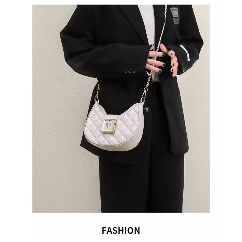 Elegant Niche Quilted Rhombus Shoulder Bag Luxury Texture Ladies Versatile Chain Underarm Crossbody Daily Handbag