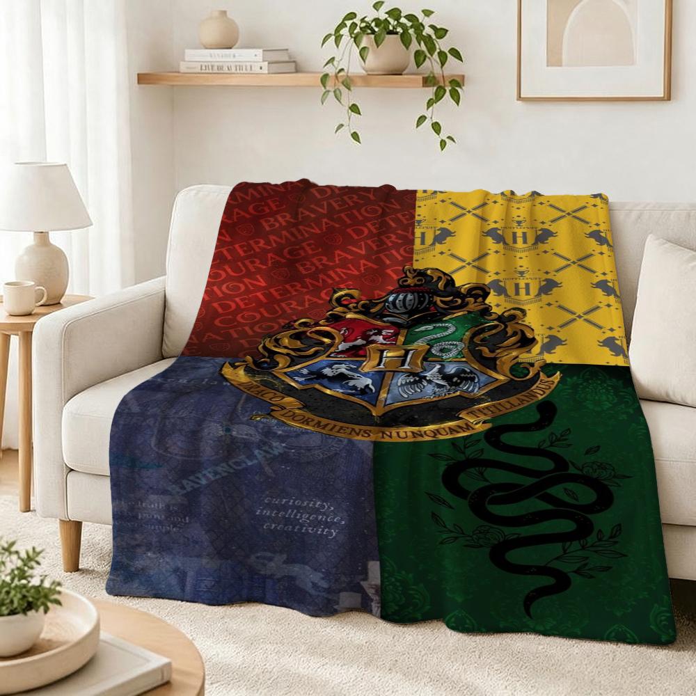Hogwarts Magical Adventure Theme Printed Blanket Thick Warm Throw Blanket For Living Room Bedroom Study Home Decor Christmas Gift