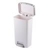EKO Hana Step Bin, Pedal-Operated, White, 45L, with Lid, No Inner Box, EK6266-45L-WH