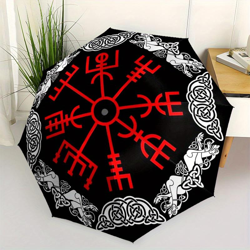 

Viking Umbrella Cute Umbrella with Cute Design, Portable 3 Fold Compact Umbrella for Men & Women,S338