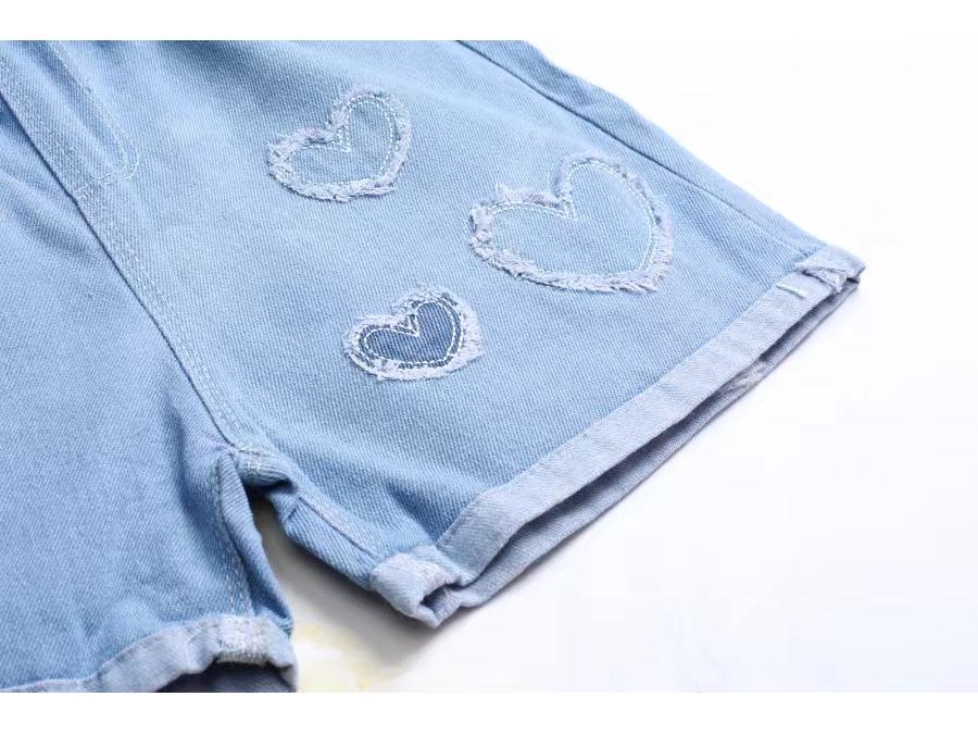 Trendiga sommarjeansshorts för flickor för barn - Moderiktiga ytterkläder för mellanstora och stora barn