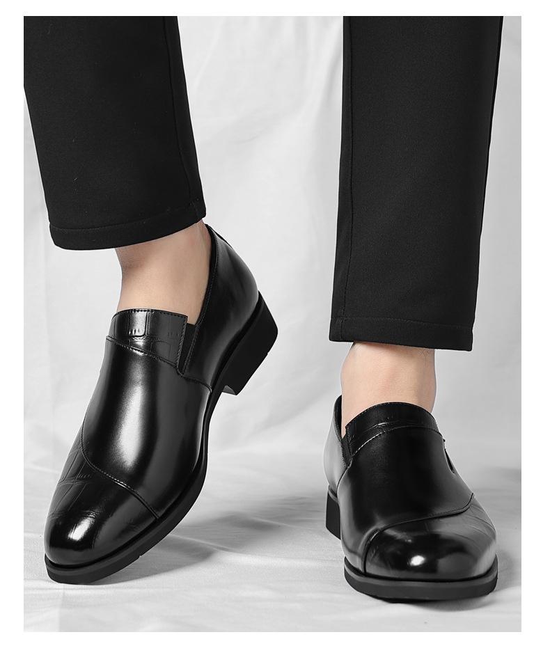 Big Size Casual Leather Shoes for Men 2025 Spring Autumn New Designer Dress Shoes Male Solid Color Loafers Man