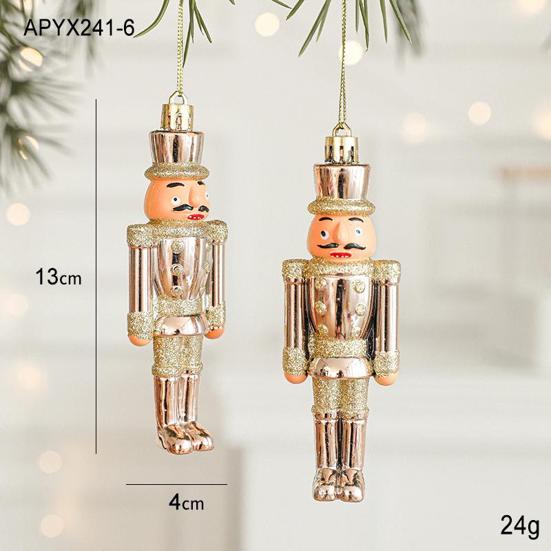 Christmas Decorations Party Plating Tree Pendants Rose Gold Sequins Conch Accessories Pentagram Small Gifts Pendants Supplies