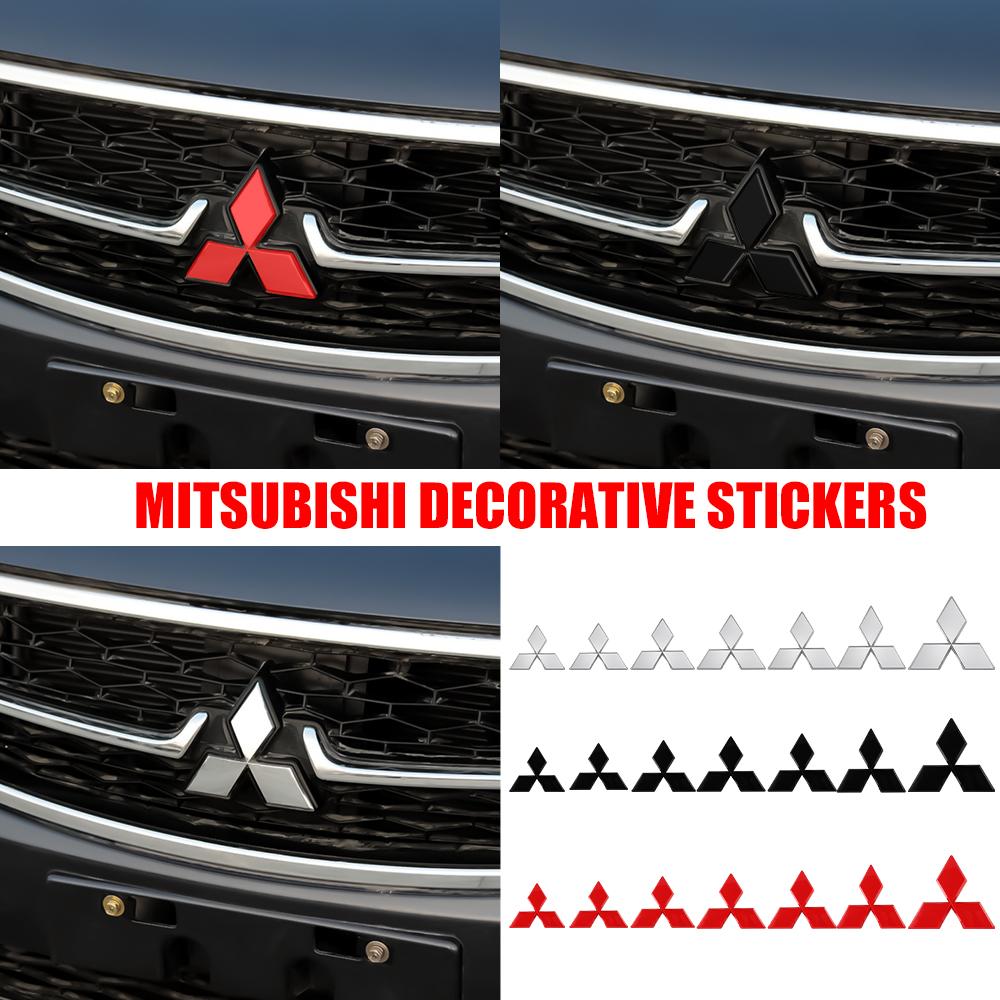 Car Logo Front Rear Stickers Decoration Badge Accessories For Mitsubishi 9 Ralliart ASX L200 Colt Outlander Pajero Lancer Cross