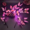 Plastic Luminous Butterfly Hair Band Colorful Flashing Headband LED Glow Headband  Kids Gift