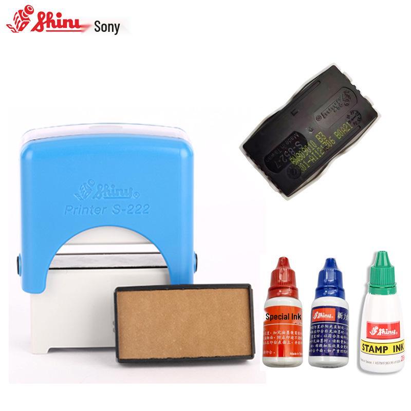 Xinli Customizable Self-Inking Rectangular Stamp - Multiple Sizes: 47x18mm, 58x22mm. Perfect for Office Text Personalization.