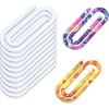 10 Pack Sublimation Blanks Acrylic Paper Clips, 4" x 2" Jumbo Paper Clips Clear for Heat Transfer DIY Design, School Classroom Stationery Office,