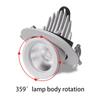 Adjustable angle Recessed Led Downlight Dimmable COB Spot Lights Anti dizziness Down Lights  Indoor