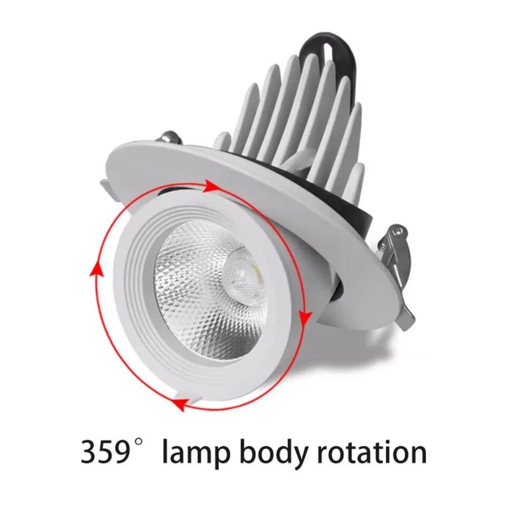 Adjustable angle Recessed Led Downlight Dimmable COB Spot Lights Anti dizziness Down Lights  Indoor