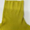 DRAWER Yellow Cashmere Silk Turtleneck Ribbed Knit Top Tops 2 yellowUsed