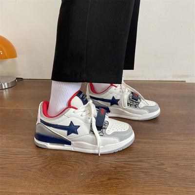 Summer New Student Casual Air Cushion Sneakers Women's Korean Version of Hong Kong Style Niche Trend Low-top Retro Board Shoes
