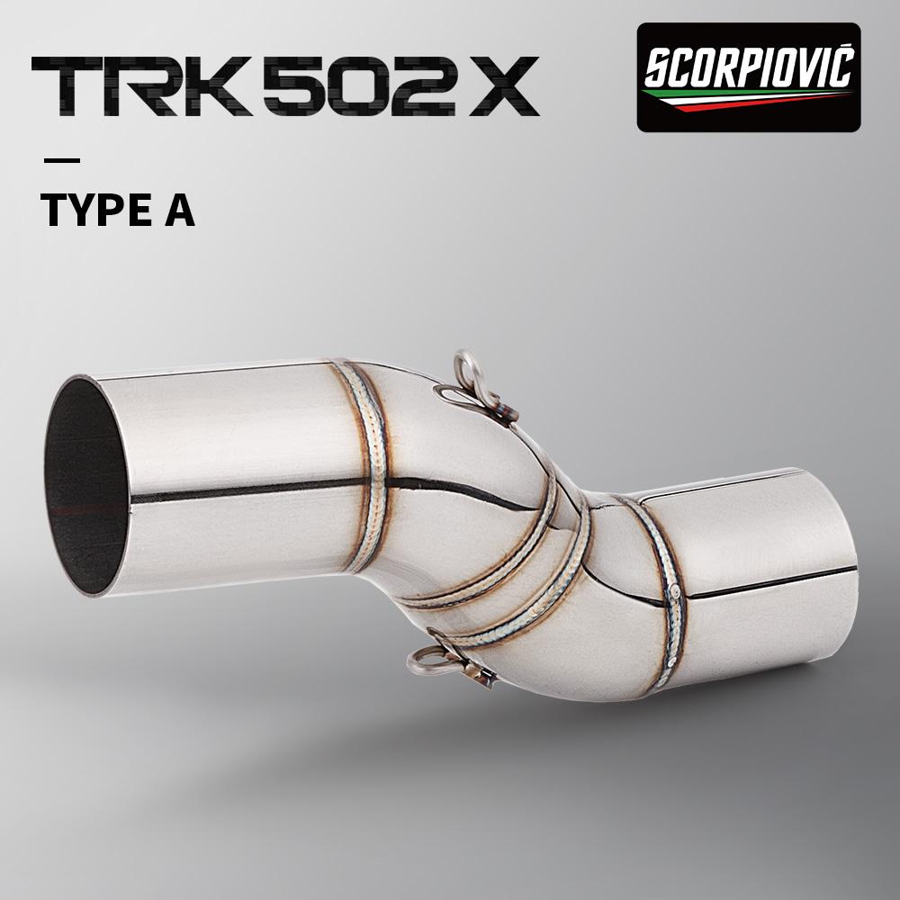 

Motorcycle Exhaust For Benelli TRK502X 502X TRK 2019 2020 2021 Full Systems Moto Mid Link Pipe TYPE-A