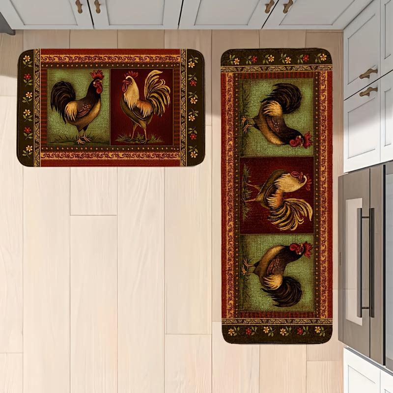 1Pcs Anti Fatigue Kitchen Rugs, Striped Print Waterproof Non-Slip Thick Cushioned Kitchen Mat Heavy Duty Comfort Standing Mat for Kitchen