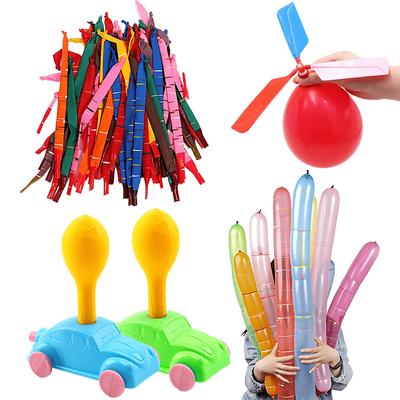 Propeller Ballons Flugzeug Ballon Rückstoß Auto DIY Wissenschaft Experiment Technologie Prop Bunter Raketen Ballon Party Zubehör ZYF
